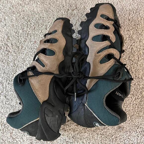 Vintage 90s Reebok Trailgrip Zig brown green hiking sneakers men’s size 9 - Picture 2 of 6